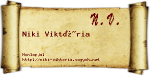 Niki Viktória névjegykártya